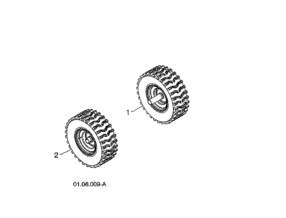 Wheels Diagram and Parts List for 12527HVX-96195001800  Poulan Snow Blower