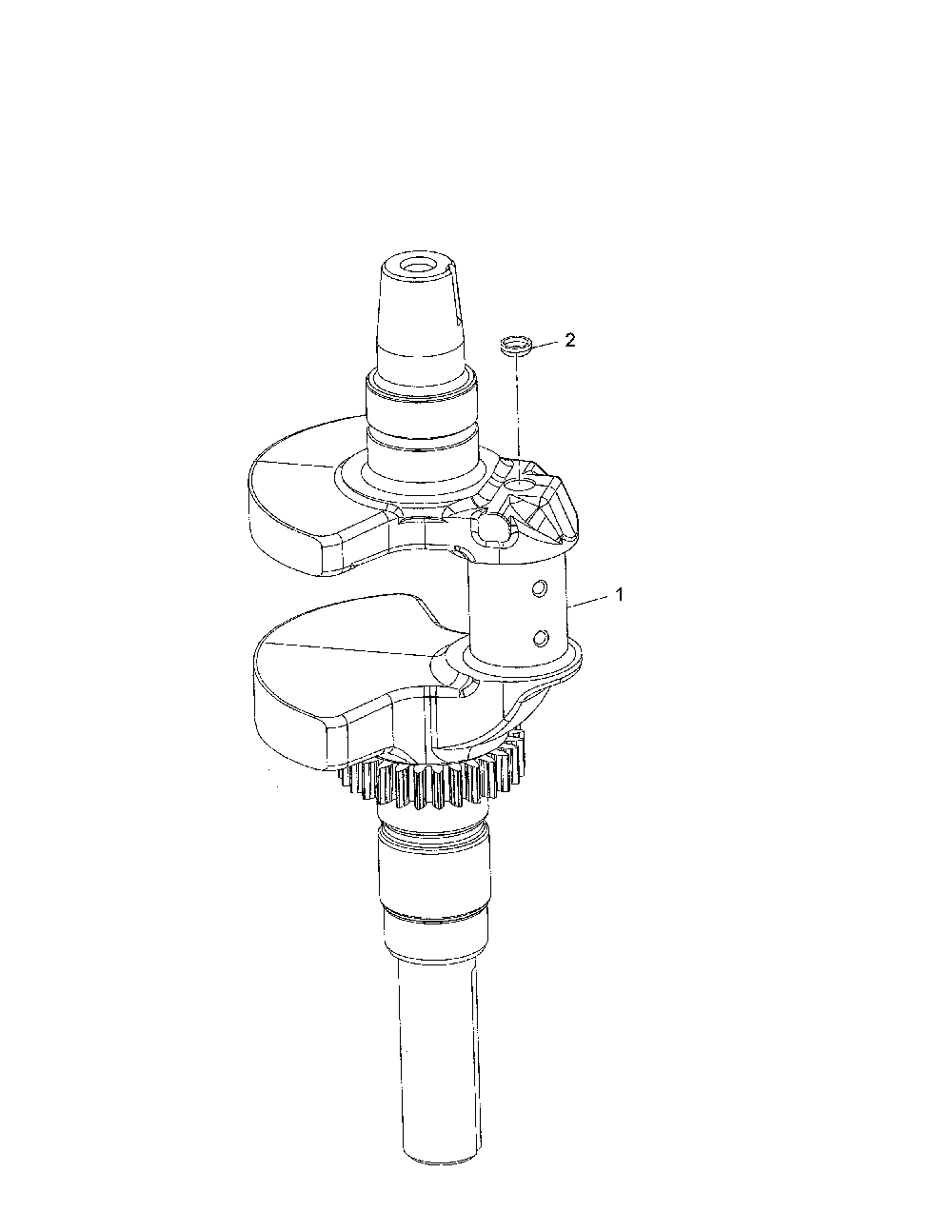 Crnakshaft Diagram and Parts List for 96042019300  Poulan Lawn Tractor