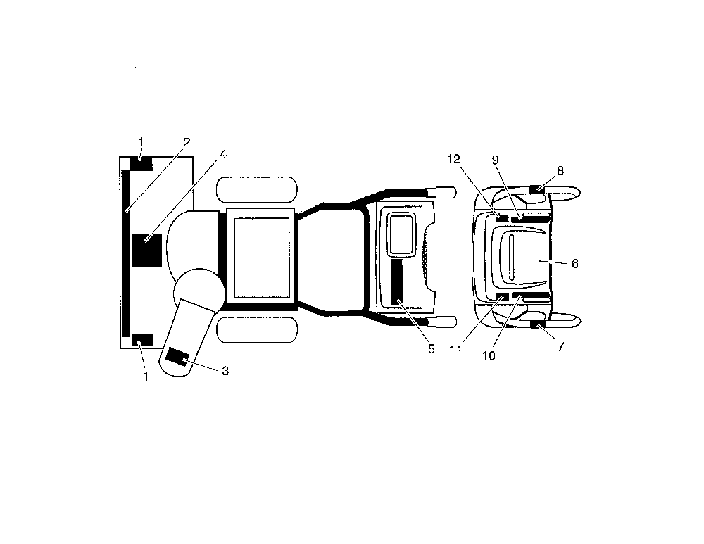 Decals Diagram and Parts List for 96192000700  Poulan Snow Blower