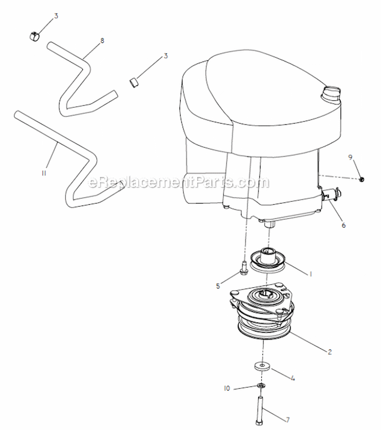 Engine Diagram and Parts List for 925ZX  Poulan Lawn Tractor