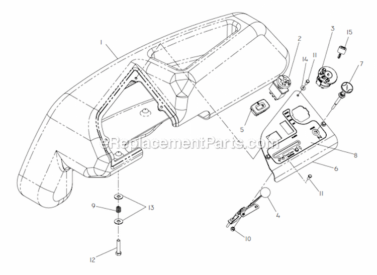 Controls Diagram and Parts List for 925ZX  Poulan Lawn Tractor