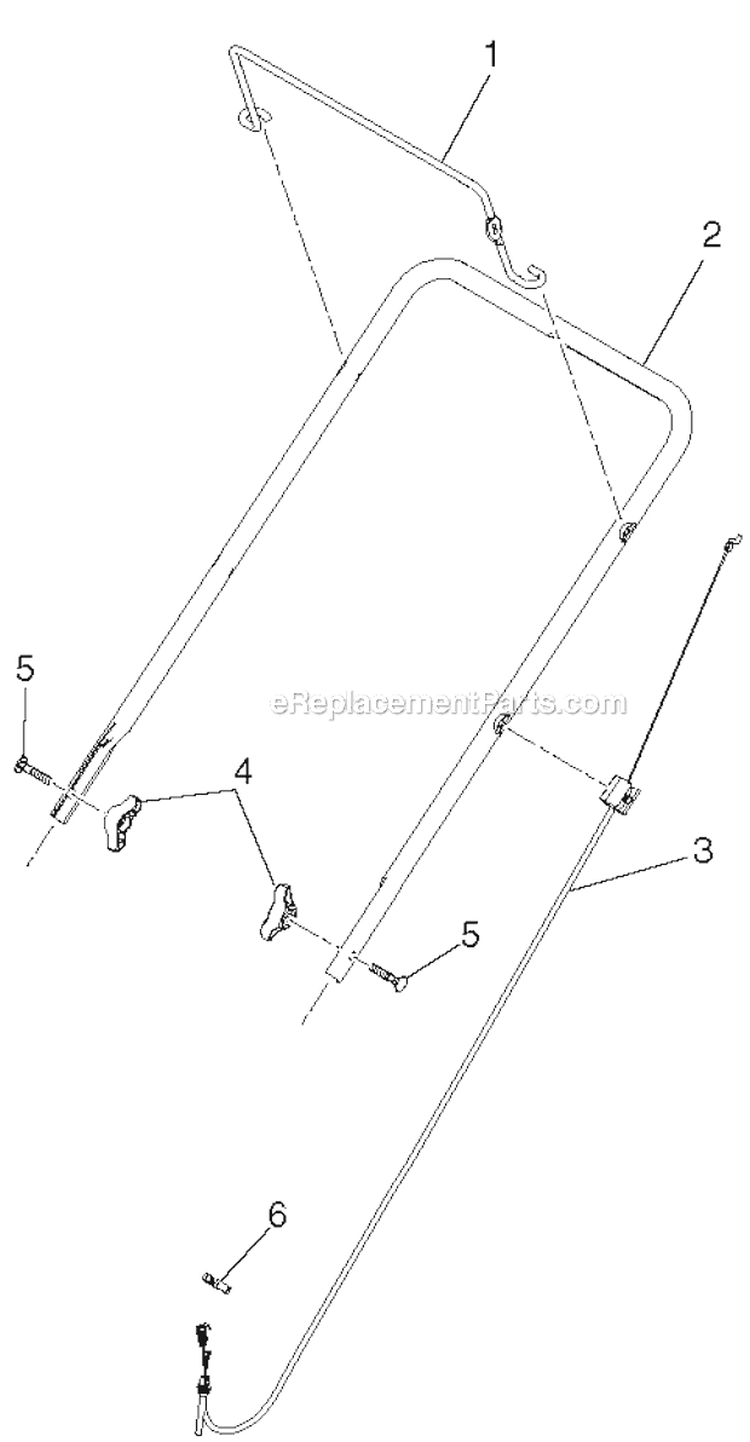 Handle Diagram and Parts List for 961840002-96184000200 2011-06 Poulan Snow Blower