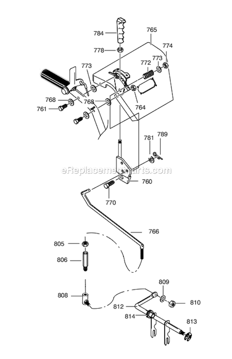 Control Panel Assembly Diagram and Parts List for 96194000300  Poulan Snow Blower