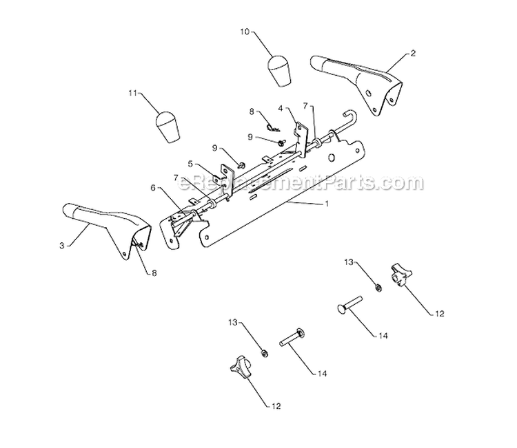 Page K Diagram and Parts List for 961940007  Poulan Snow Blower