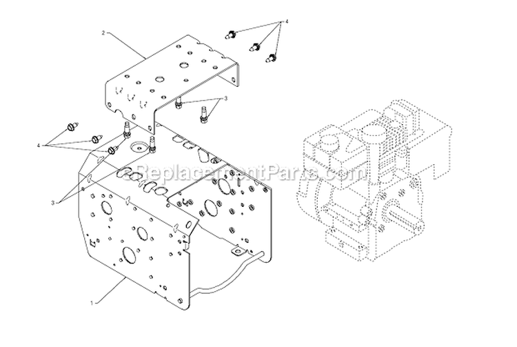 Chassis__Engine__Pulleys Diagram and Parts List for 961940007  Poulan Snow Blower