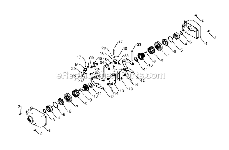 Wheels Diagram and Parts List for 961940007  Poulan Snow Blower