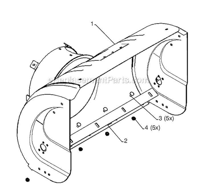 Page B Diagram and Parts List for 961940007  Poulan Snow Blower