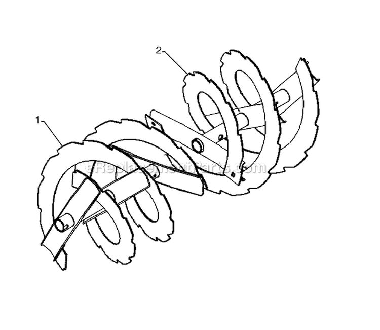 Page C Diagram and Parts List for 961940007  Poulan Snow Blower