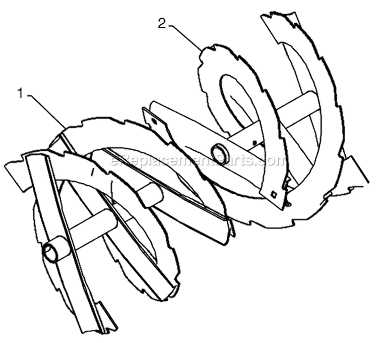 Page C Diagram and Parts List for 961940008  Poulan Snow Blower