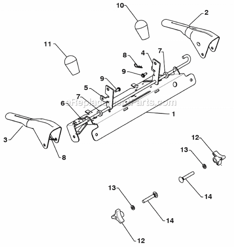 Page K Diagram and Parts List for 961940009  Poulan Snow Blower
