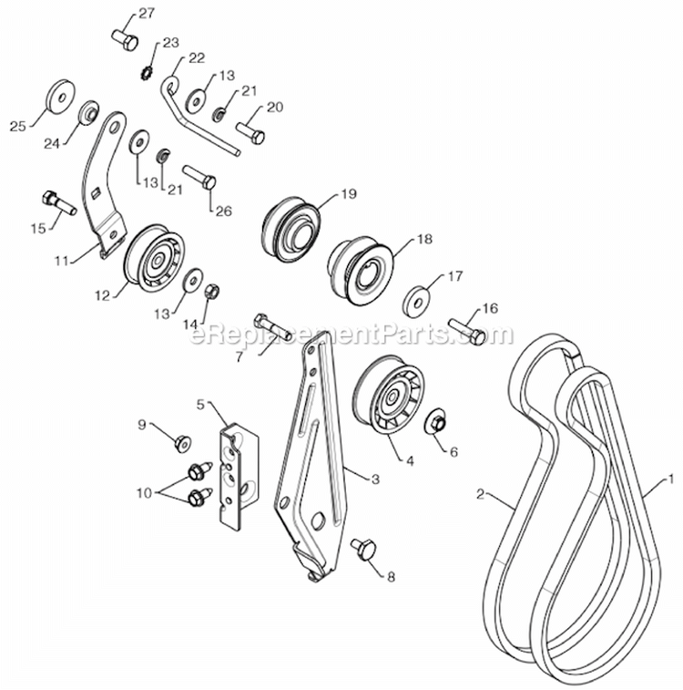 Page T Diagram and Parts List for 961940009  Poulan Snow Blower