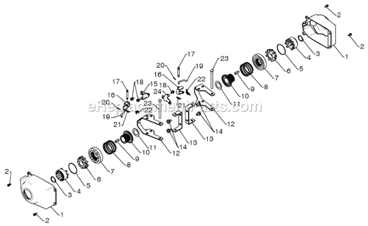 Page U Diagram and Parts List for 961940009  Poulan Snow Blower