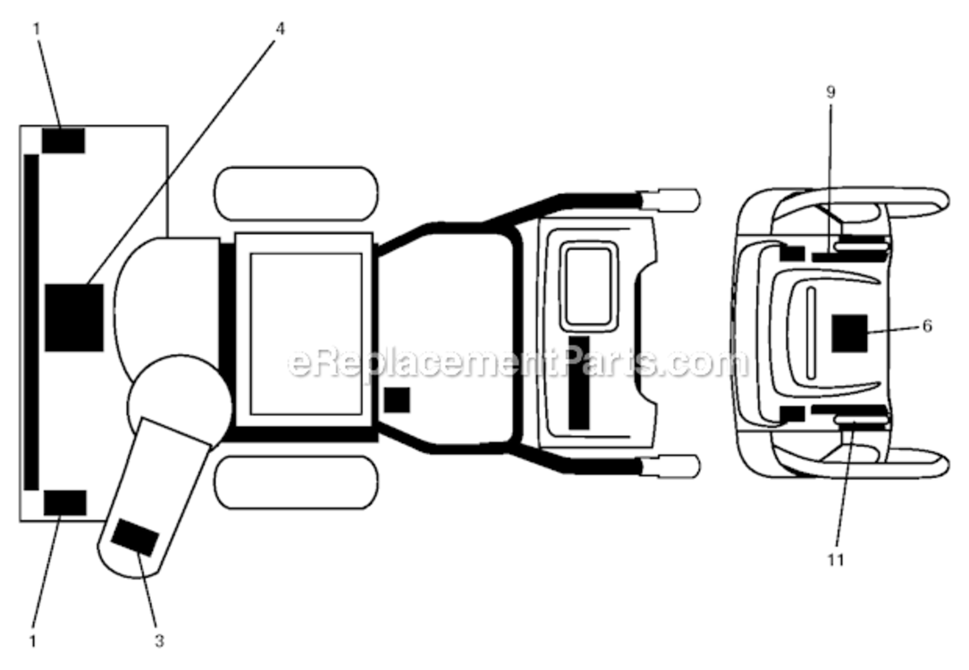 Decals Diagram and Parts List for 961940010 2013-07 Poulan Snow Blower