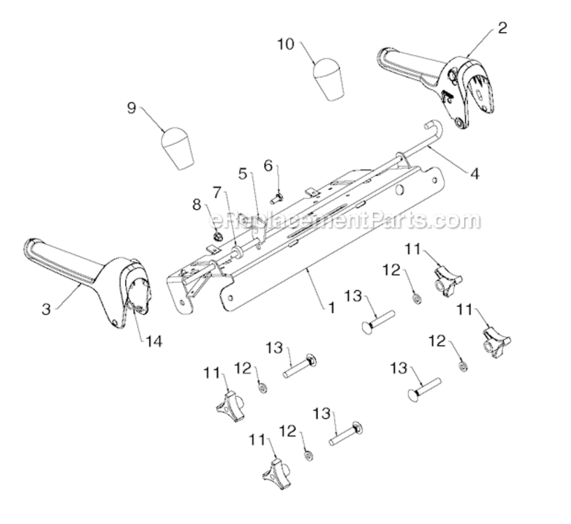 Page T Diagram and Parts List for 961940010 2013-07 Poulan Snow Blower