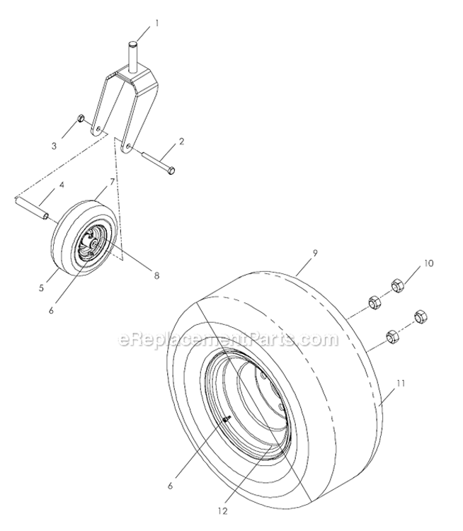 Wheels_And_Tires Diagram and Parts List for 968999507  Poulan Lawn Tractor