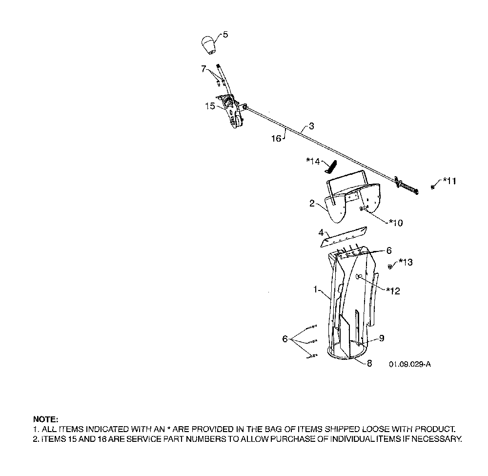 Chute & deflector weldments Diagram and Parts List for 12527HVX-96195001800  Poulan Snow Blower