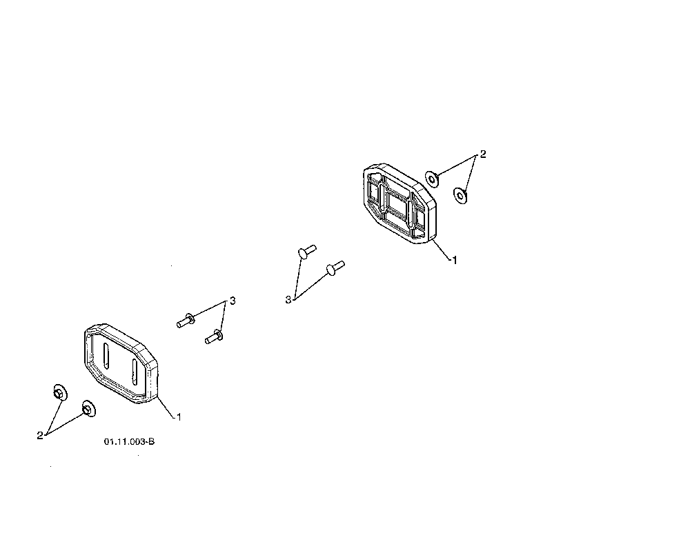Skid plate Diagram and Parts List for PR624ES-96198004603  Poulan Snow Blower