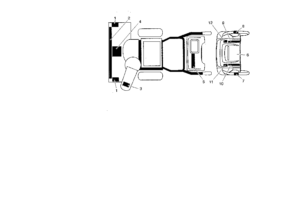 Decals Diagram and Parts List for 96197000400  Poulan Snow Blower