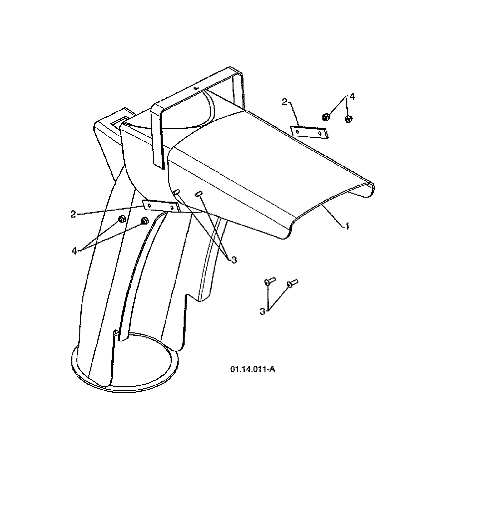 Shield deflector Diagram and Parts List for 12527HVX-96195001800  Poulan Snow Blower