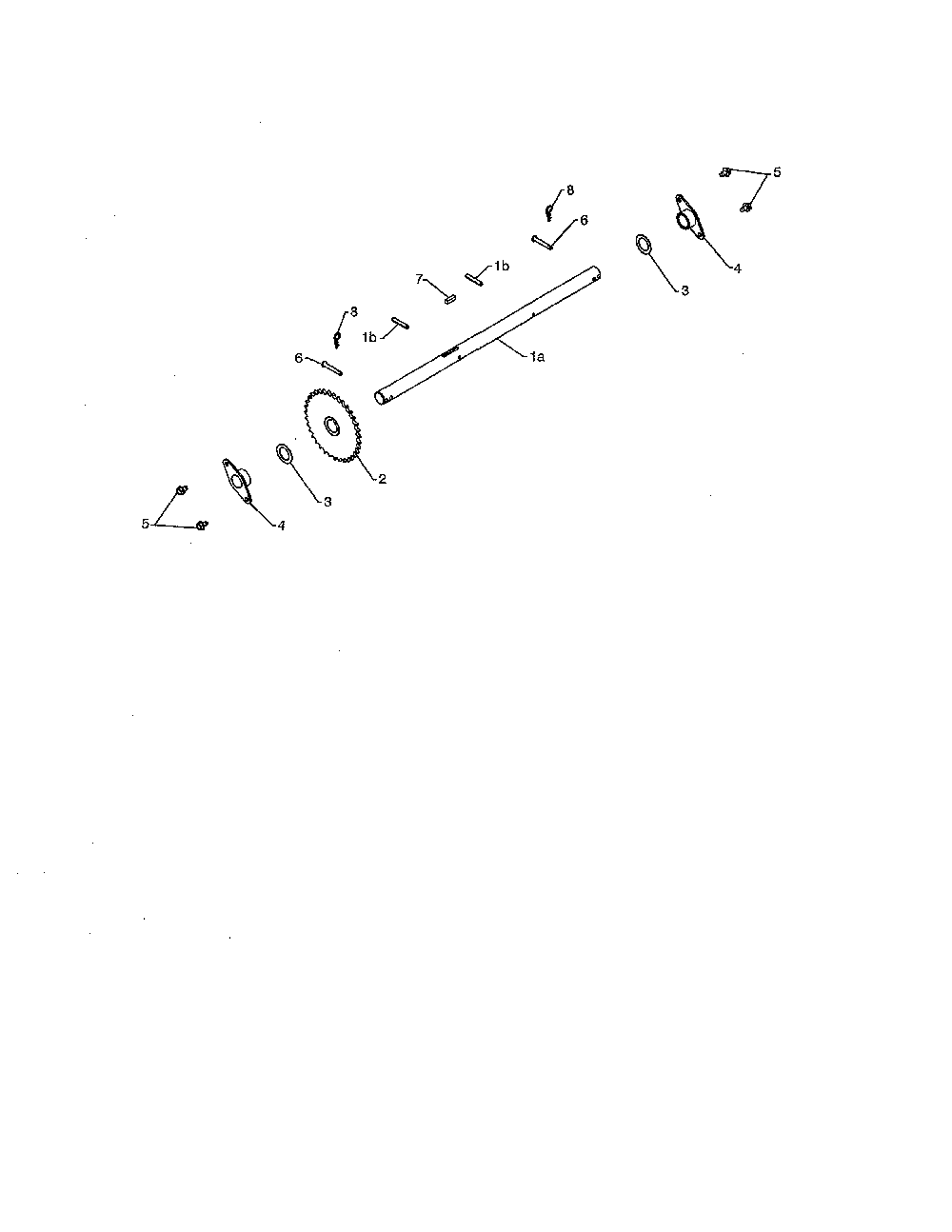 Axle Diagram and Parts List for 96192003702  Poulan Snow Blower