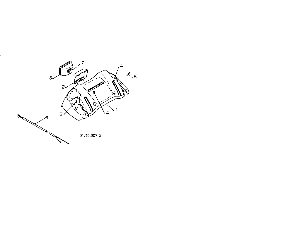 Console panel/headlight Diagram and Parts List for 96198004604  Poulan Snow Blower