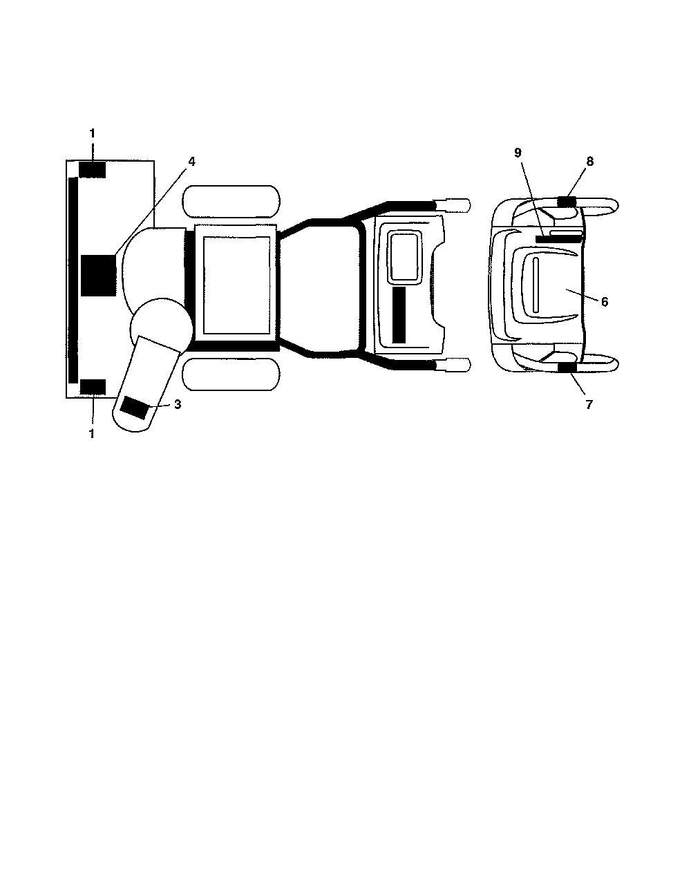 Decals Diagram and Parts List for 96192002901  Poulan Snow Blower