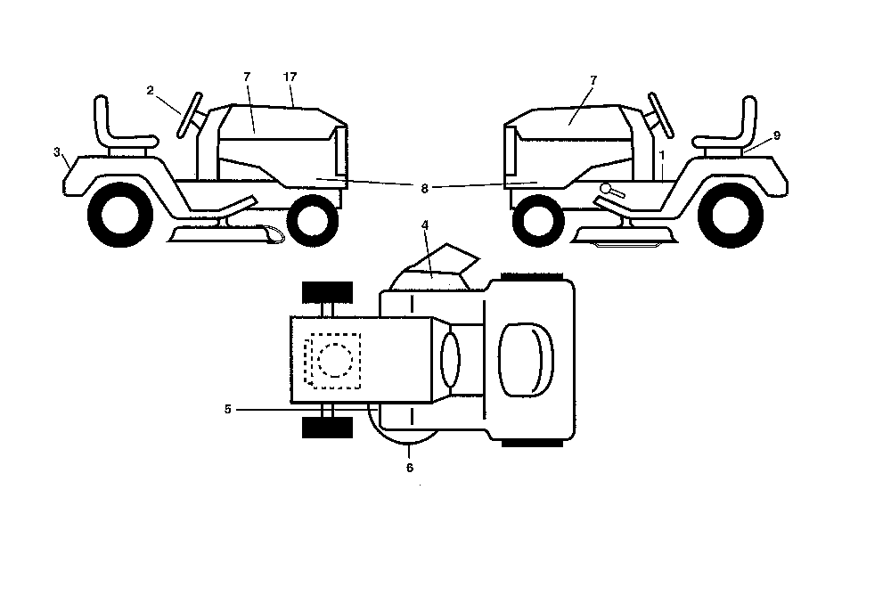 Decals Diagram and Parts List for 96042016701  Poulan Lawn Tractor