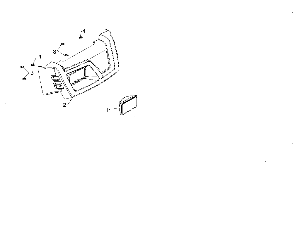 Flood headlight Diagram and Parts List for PR241  Poulan Snow Blower