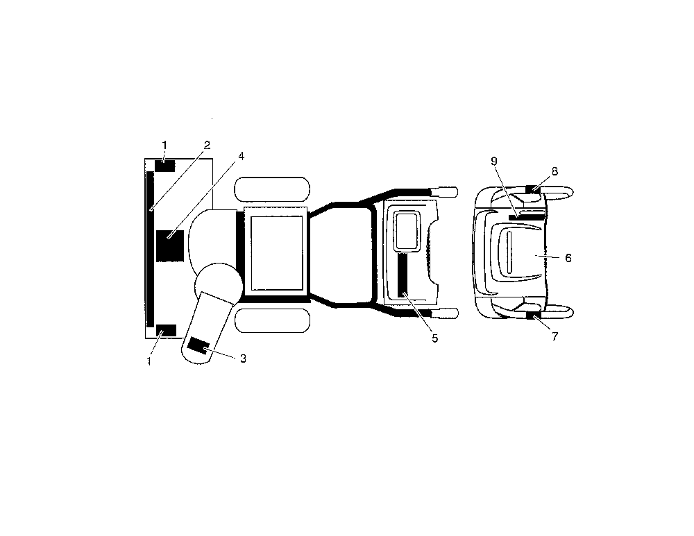 Decals Diagram and Parts List for 96192000300  Poulan Snow Blower