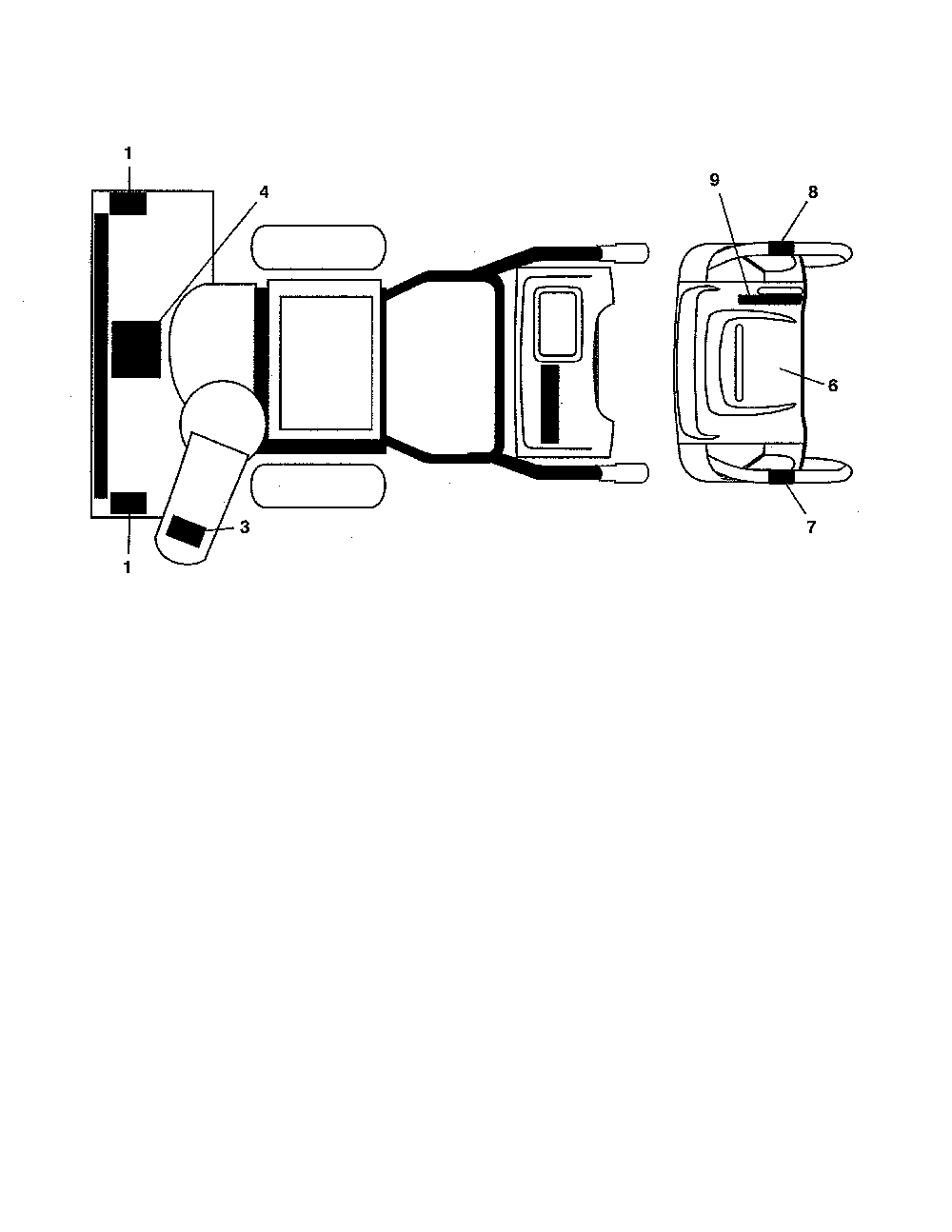 Decals Diagram and Parts List for 96192002900  Poulan Snow Blower