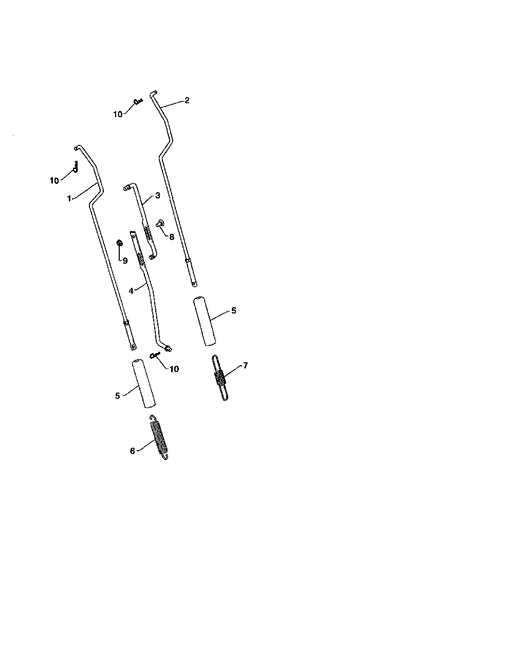 Impeller & traction rods Diagram and Parts List for 96198004602  Poulan Snow Blower