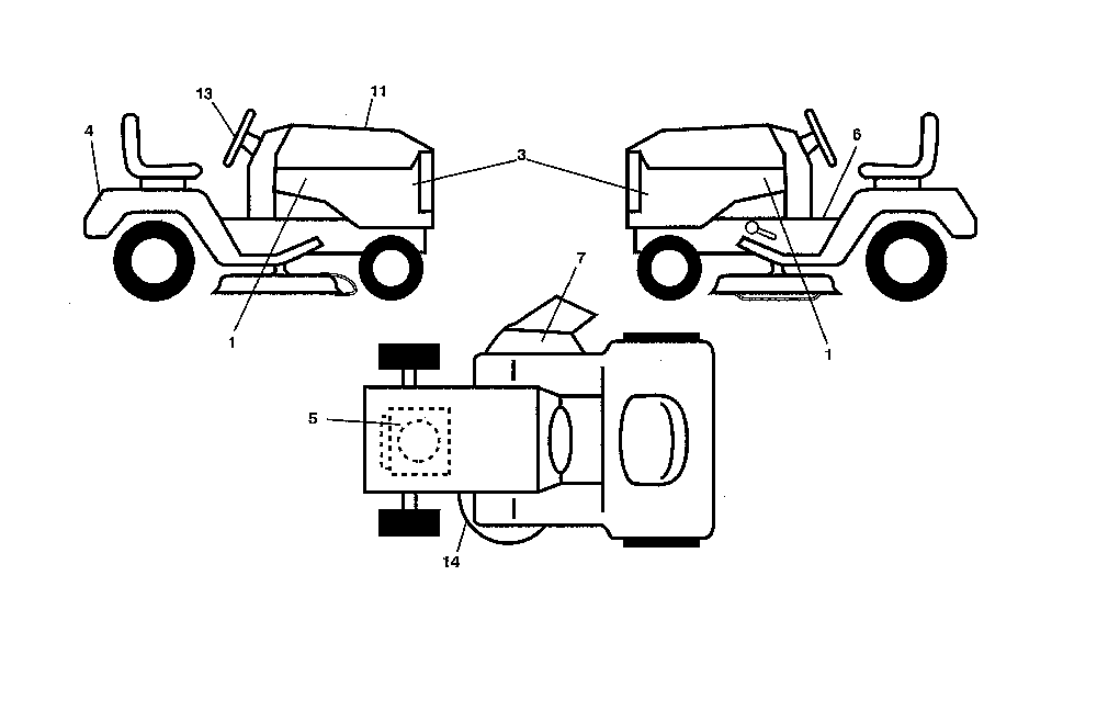 Decals Diagram and Parts List for 917223980  Poulan Lawn Tractor