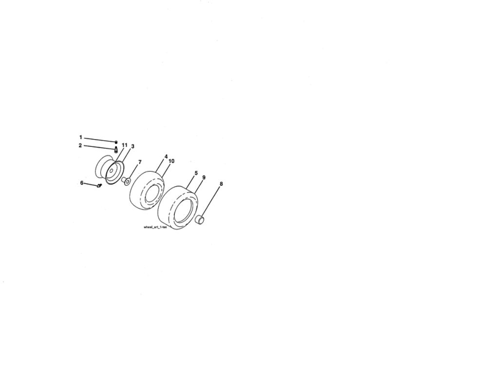 Wheels And Tires Diagram and Parts List for 96042019400  Poulan Lawn Tractor