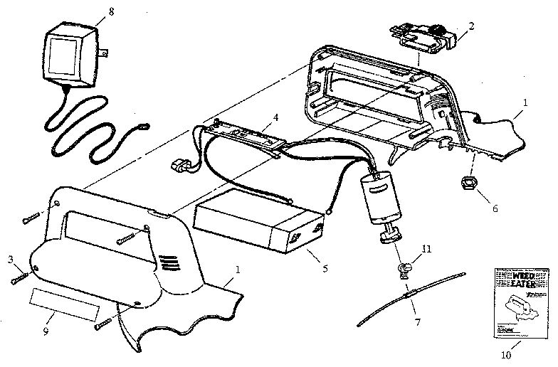 Replacement Parts Diagram and Parts List for 952-711190  Poulan Trimmer