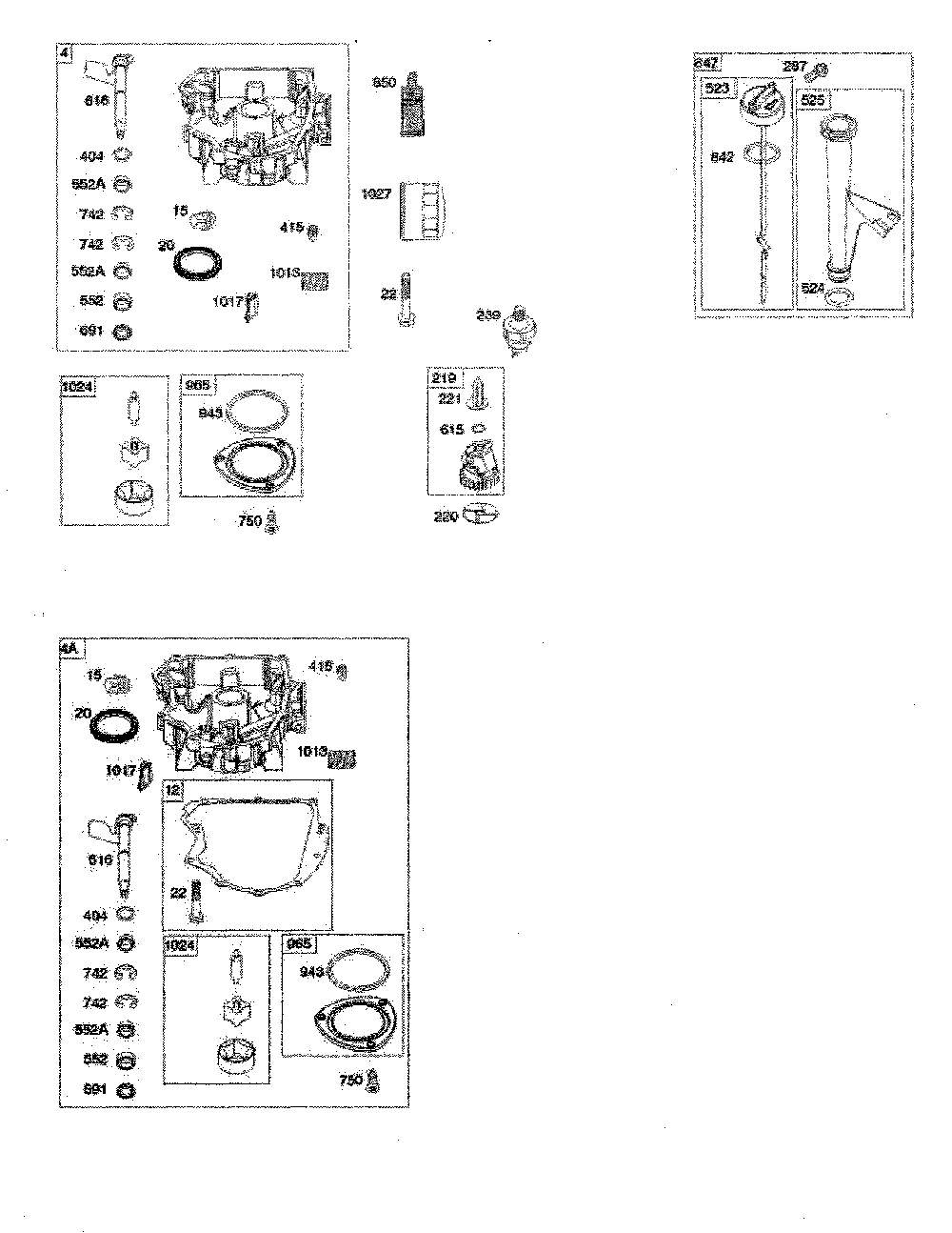 Sump/oil pump Diagram and Parts List for PP24VA54-96046008000  Poulan Lawn Tractor