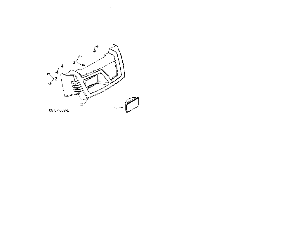 Headlight Diagram and Parts List for 96192009101  Poulan Snow Blower