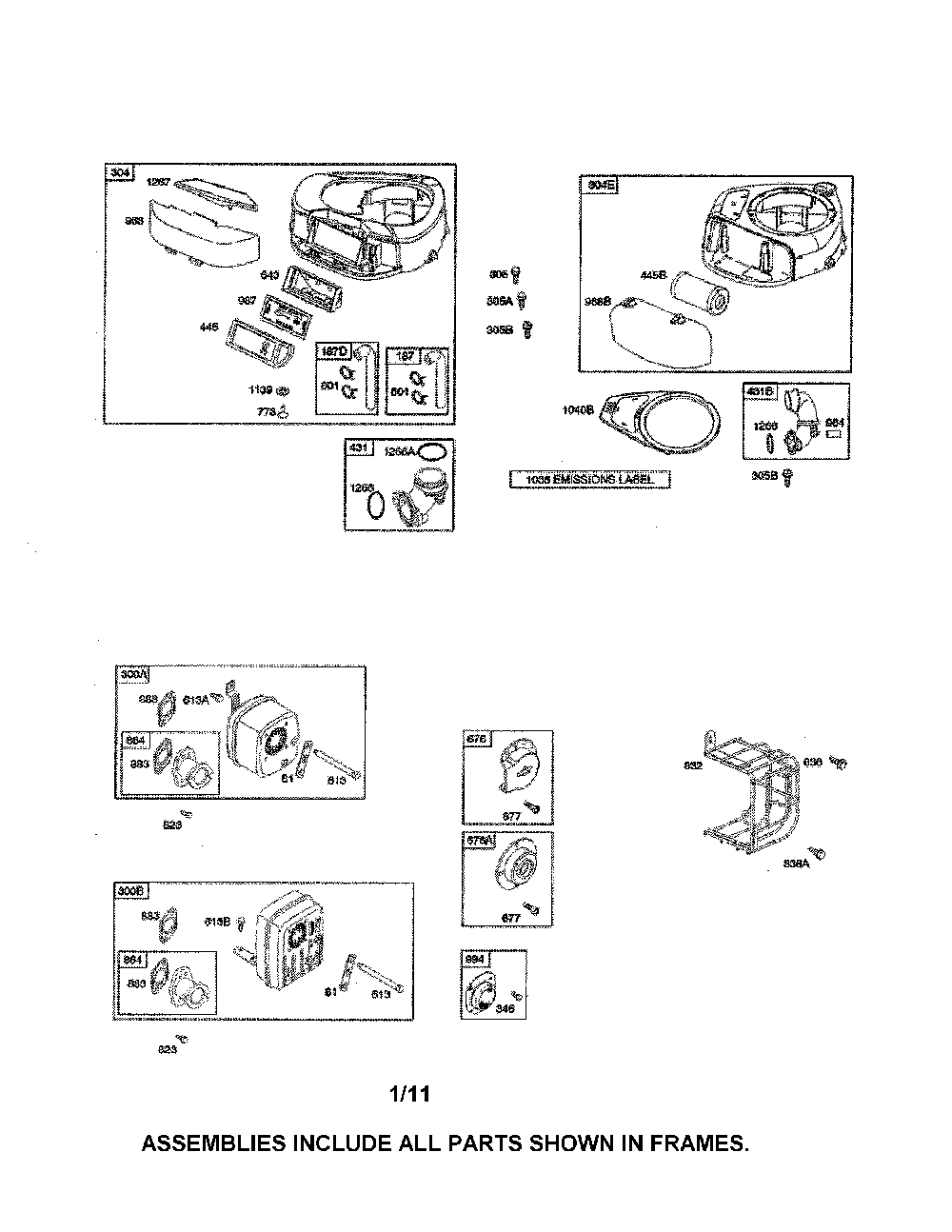 Muffler/blower housing Diagram and Parts List for 96046002200  Poulan Lawn Tractor