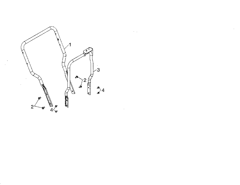 Lower handle Diagram and Parts List for 96192007104  Poulan Snow Blower