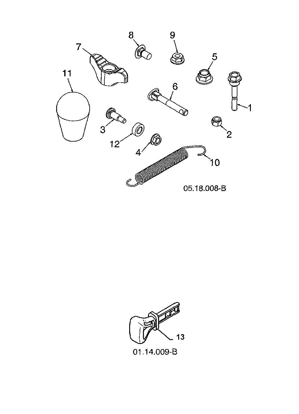 Bag of parts/ignition key Diagram and Parts List for 96192009003  Poulan Snow Blower