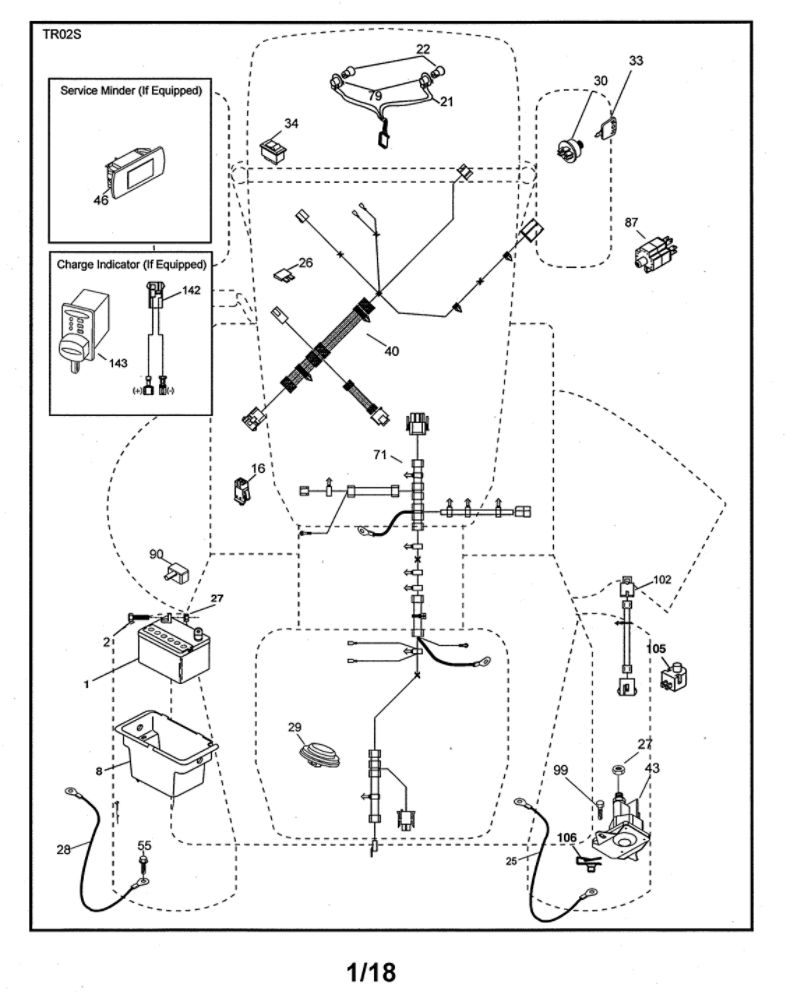Electrical Diagram and Parts List for PP20VA42-917223980  Poulan Lawn Tractor