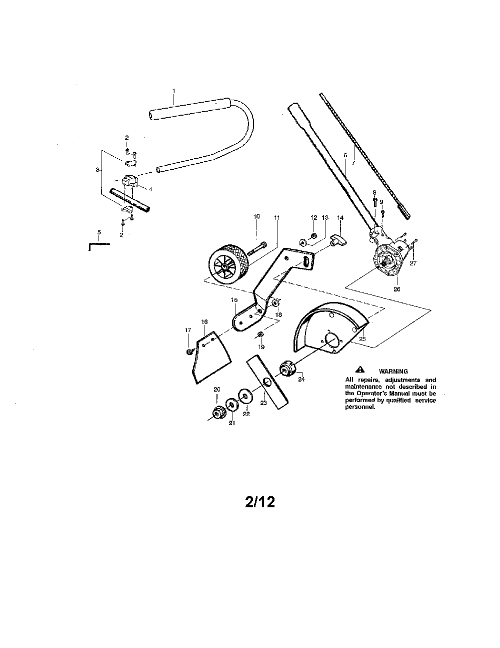 Weed 'n edge Diagram and Parts List for EA1000  Poulan Trimmer