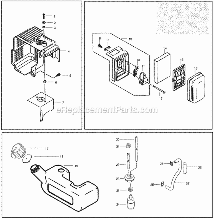 Page C Diagram and Parts List for BP402LE  Poulan Leaf Blower / Vacuum