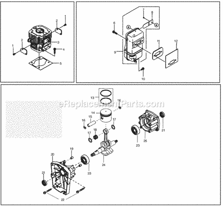 Page A Diagram and Parts List for BP406  Poulan Leaf Blower / Vacuum