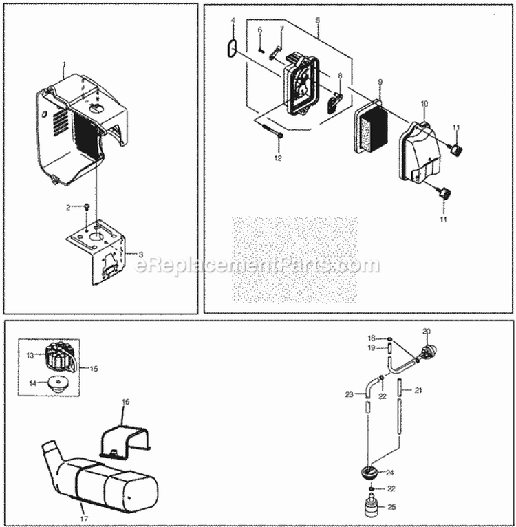 Page C Diagram and Parts List for BP406  Poulan Leaf Blower / Vacuum