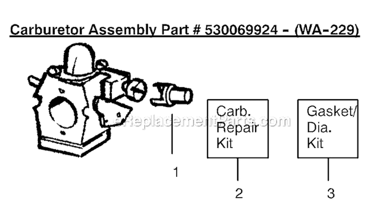 Page D Diagram and Parts List for BV1650 Type 1 Poulan Leaf Blower / Vacuum