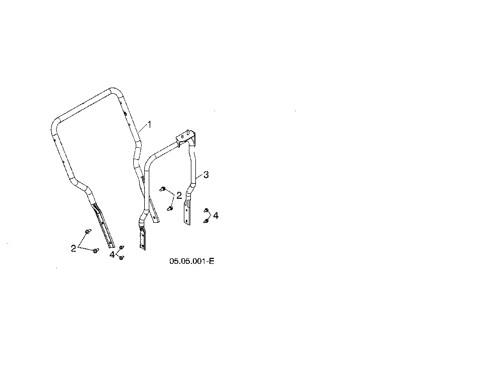 Lower handle Diagram and Parts List for 96192006702  Poulan Snow Blower