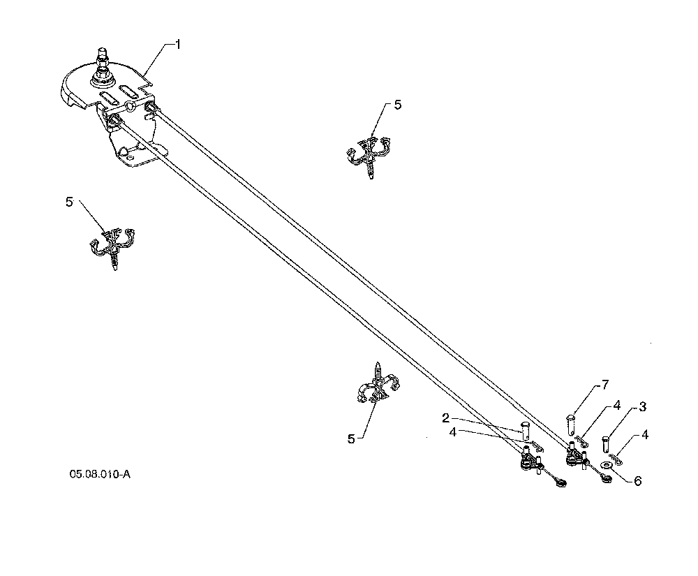 Cable chute rotator Diagram and Parts List for 96192009003  Poulan Snow Blower