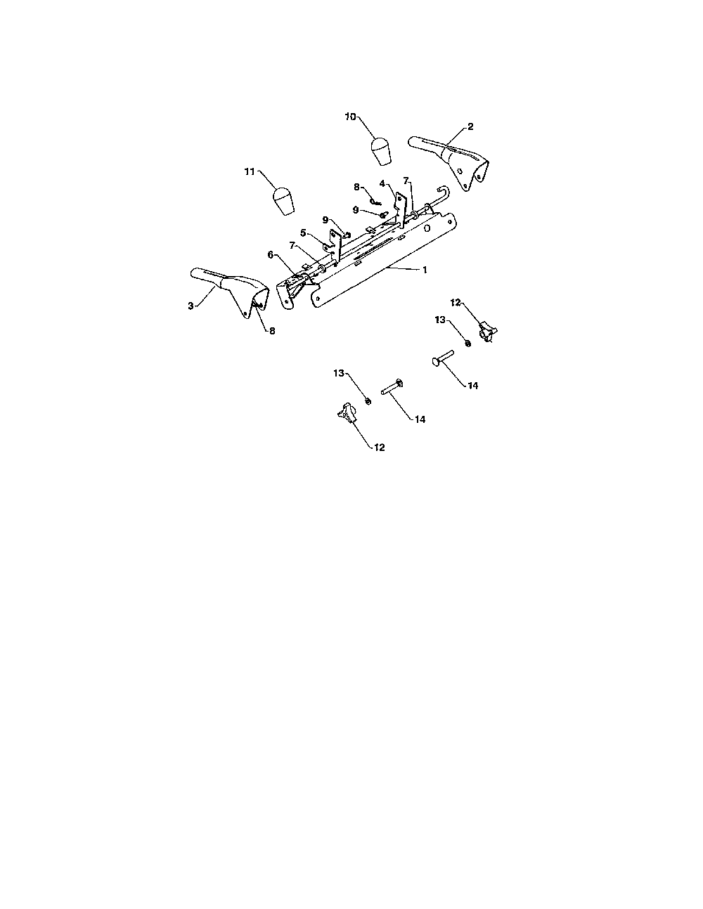 Control panel Diagram and Parts List for 96192002901  Poulan Snow Blower