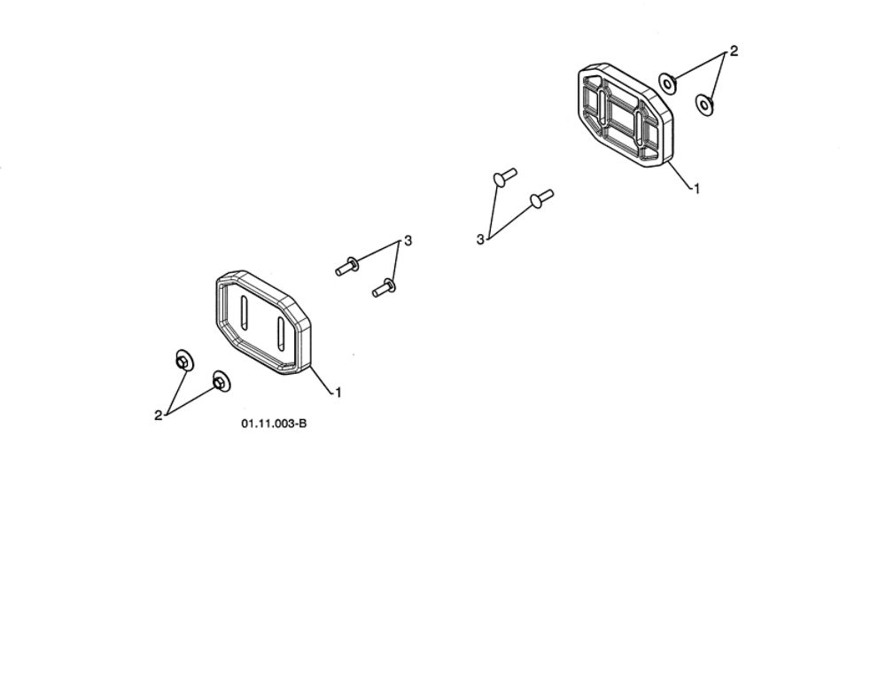 Skid Plate Diagram and Parts List for 96198004300  Poulan Snow Blower