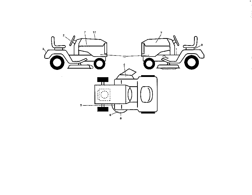 Decals Diagram and Parts List for 96042019300  Poulan Lawn Tractor